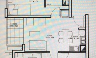 Moderno depto 2d+2b+e+bod en Metro Departamental