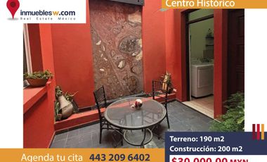 CASA AMUEBLADA EN RENTA EN EL CENTRO HISTORICO, MORELIA