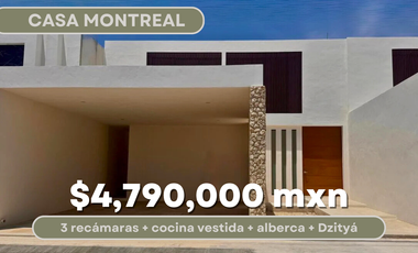 Casa Venta Mérida, Dzityá, 3 habits + alberca, entrega inmediata, Casa Montreal.