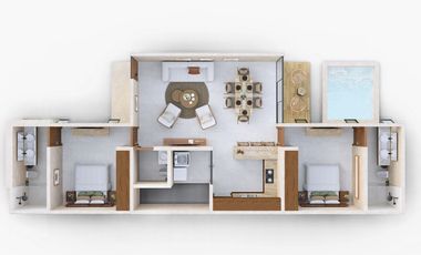 VILLAS EN VENTA CON 2 HABITACIONES Y ALBERCA EN EL PUERTO DE CHELEM, YUCATÁN.