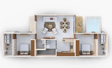 VILLAS EN VENTA CON 2 HABITACIONES Y ALBERCA EN EL PUERTO DE CHELEM, YUCATÁN.