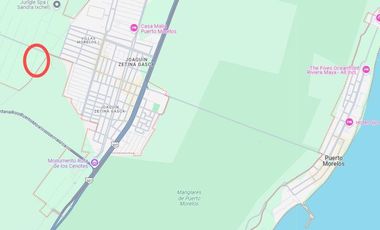 Terreno de 2500 m2 en Puerto Morelos, Q.R.