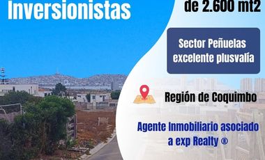 Terreno Construccion en Venta en Rio Chillán, Peñuelas , coquimbo