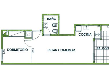 Departamento 2 AMB, En Construccion, en Caseros