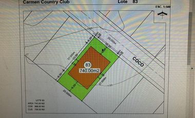 TERRENO EN VENTA EN COUNTRY CLUB  EN CD. DEL CARMEN