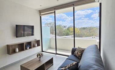 DEPARTAMENTO AMUEBLADO EN TEMOZON NORTE CON AMENIDADES.