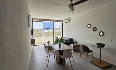 DEPARTAMENTO AMUEBLADO EN TEMOZON NORTE CON AMENIDADES.