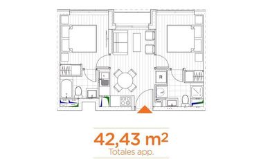 Departamento en Venta en Depto 2D-2B Edificio Gamero 436