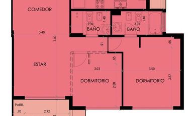 Departamento en Venta 2 ambientes San Isidro piso alto