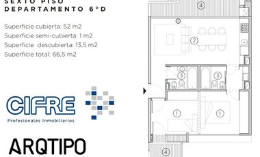 Departamento 2 ambientes Patio Balcón aterrazado Amenities.