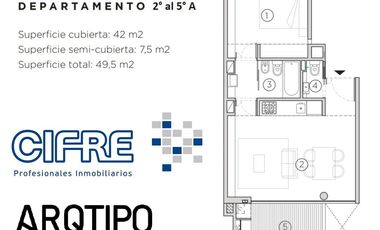 Departamento 2 ambientes Patio Balcón aterrazado Amenities.