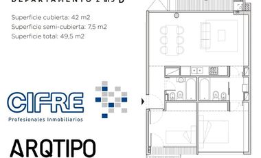 Departamento 2 ambientes Patio Balcón aterrazado Amenities.