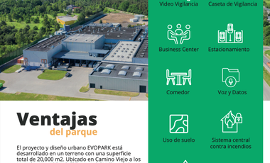 VENTA DE NAVE INDUSTRIAL EN EVO PARK