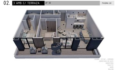 VENTA DEPARTAMENTO 3 AMB CON TERRAZA EN CANNING