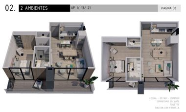 VENTA DEPARTAMENTO 2 AMBIENTES EN POZO EN CANNING