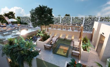 EN VENTA DEPARTAMENTO EN TULUM CON 2 HABITACIONES GIMNASIO Y ALBERCA