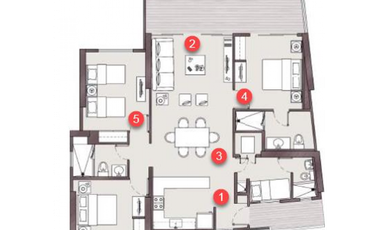 SEA CONFIABLE VENDE APARTAMENTO EN PH SOLARIA 3 RECAMARAS