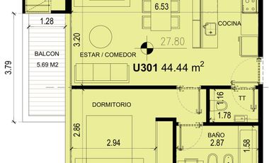 Venta Financiada 2 ambientes Pinamar Renata 34