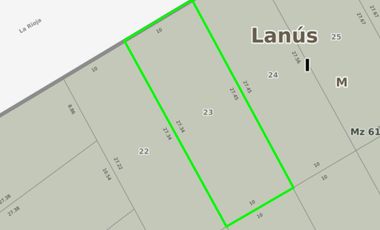 LOTE DE 10 X 27,40 - LANUS OESTE, IDEAL INVERSOR