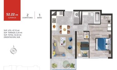 Departamento en Venta en con 6 norte