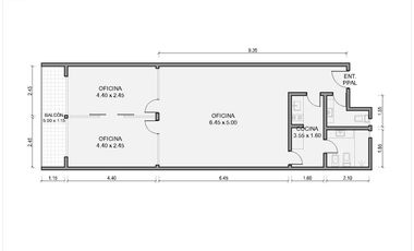 Oficina 3 ambientes 2 despachos / VENTA / PALERMO HOLLYWOOD
