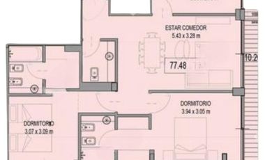 Departamento 3 ambientes en venta en Vicente López con Amenities cochera