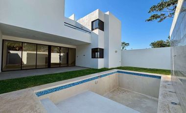 CASA VENTA MÉRIDA, 4 HABITS, ALBERCA, PRIV. PARQUE NATURA CHOLUL, CIRUELA 213.