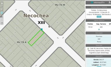 VENTA LOTE 400METROS  NECOCHEA