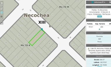 VENTA TERRENO 400METROS NECOCHEA