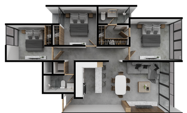 Departamento en venta en Mérida, San Pedro Cholul, 3 recámaras