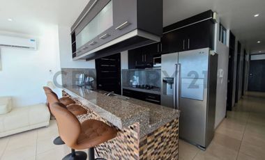 Venta Departamento Amoblado con Vista al Mar en Edificio Ana Capri, Salinas