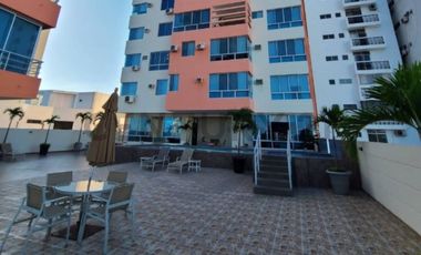 Venta Departamento Amoblado con Vista al Mar en Edificio Ana Capri, Salinas