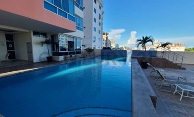 Venta Departamento Amoblado con Vista al Mar en Edificio Ana Capri, Salinas