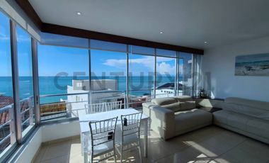 Venta Departamento Amoblado con Vista al Mar en Edificio Ana Capri, Salinas