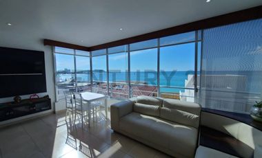 Venta Departamento Amoblado con Vista al Mar en Edificio Ana Capri, Salinas