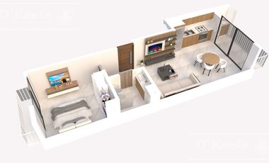 Departamento en Venta, 2 Ambientes CON COCHERA - Quilmes centro. En pozo