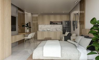 Departamento en venta Playa del Carmen estudio con alberca en roof top