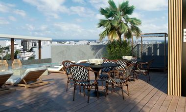 Departamento en venta Playa del Carmen estudio con alberca en roof top