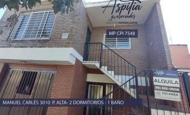 ALQUILER 2 Dormitorios PH Planta Alta Poeta Lugones Córdoba