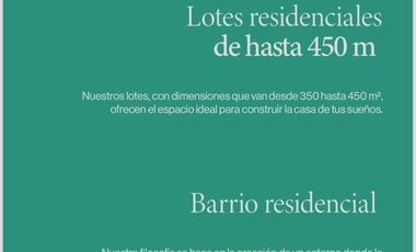 LOTES DE 350 A 450MTRS2 EN LAS TIPAS DE MANANTIALES II