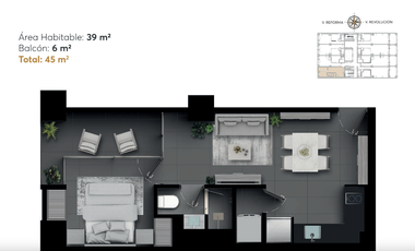 Venta departamento, Sensse Col Tabacalera