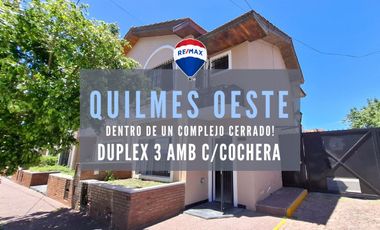 VENTA DUPLEX 3 AMB COMPLEJO CERRADO QUILMES OESTE