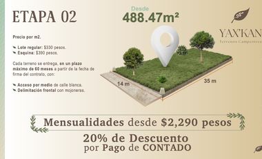 Lotes de Terreno en Venta / Yax'Kan - Tixkokob, Yucatán