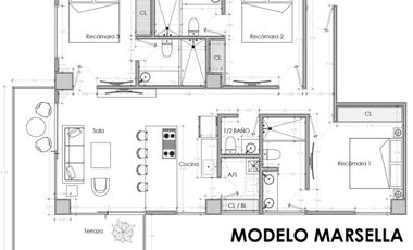 PREVENTA DEPARTAMENTO  3 REC NUEVO VALLARTA|  LE-CU