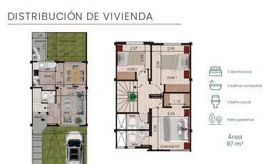 SECTOR CONOCOTO - LA SALLE , EN VENTA CASA 2D + ESTUDIO, 87M2 + PATIO 10 M2
