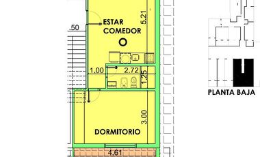 Departamento de un dormitorio con balcon