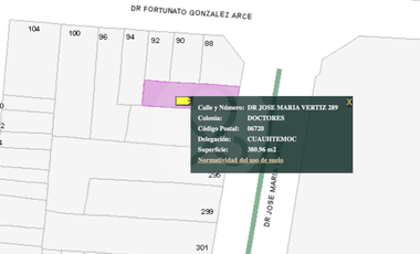 Terreno residencial en venta en Doctores