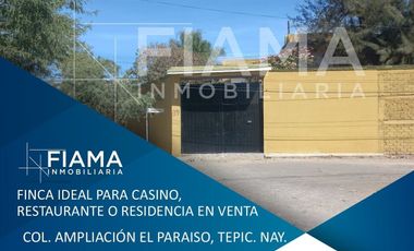 FINCA IDEAL PARA CASINO, RESTAURANTE O RESIDENCIA, COL. AMPL. EL PARAISO. (RS)