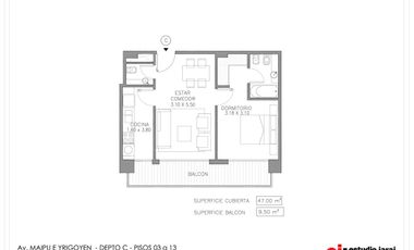 DEPARTAMENTO EN ALQUILER 2 AMB CON COCHERA YRIGOYEN BLVD