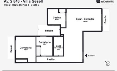 Venta - Departamento 3 AMB con Cochera - Villa Gesell